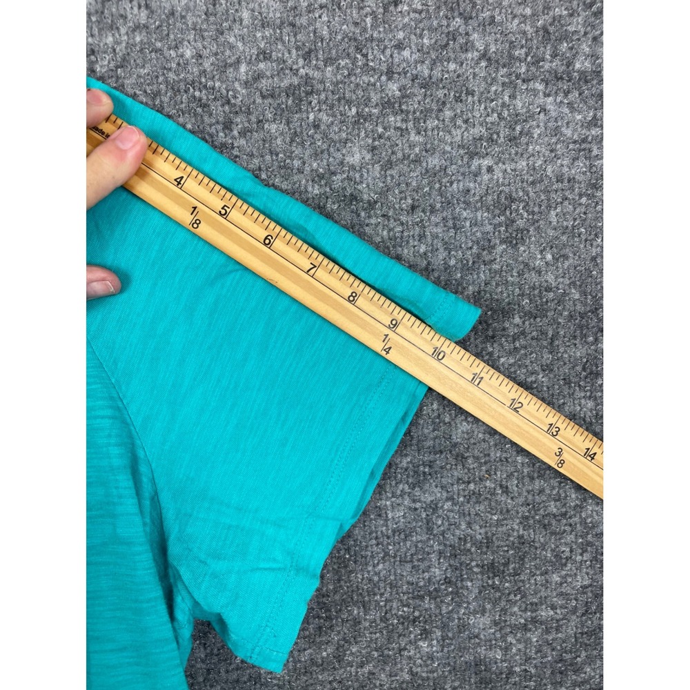 Catherines T-Shirt Women's 2X Teal Good Sequined Fish V-Neck Knit Cotton - Picture 11 of 13